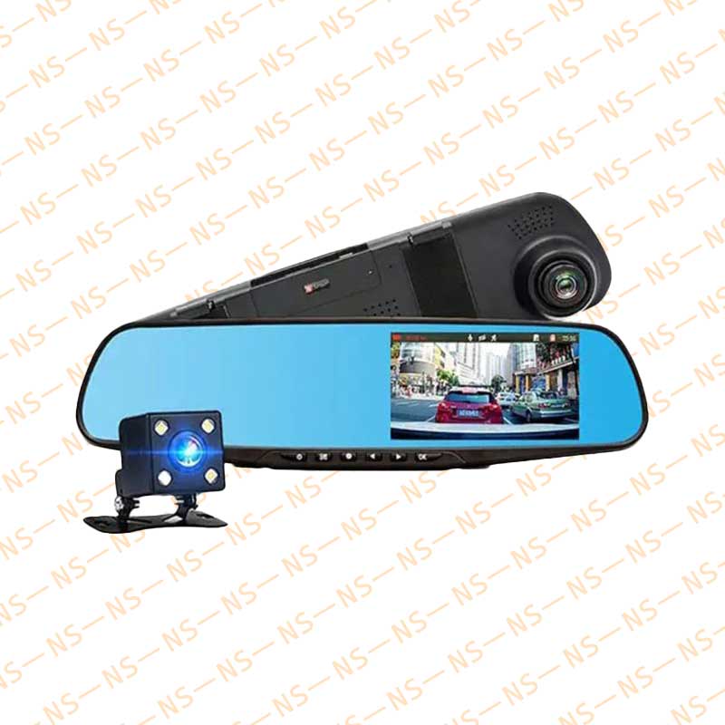 آینه-h3 آینه مانیتور دو دوربین Dvr دار مدل H3 - تصویر 1