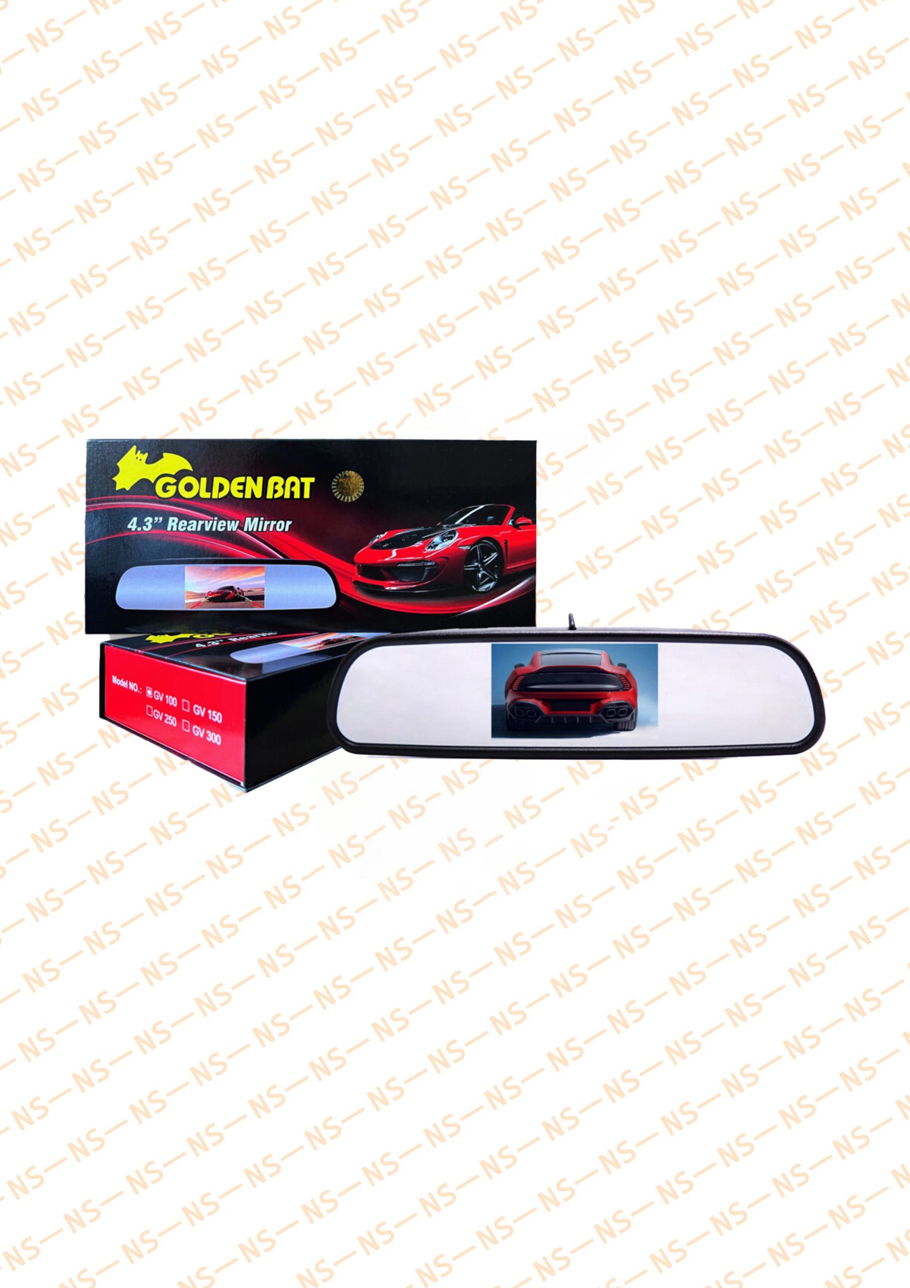 اینه-مانیتور-گلدن-ns آینه مانیتور دار و دوربین دنده عقب GOLDEN BAT - تصویر 1