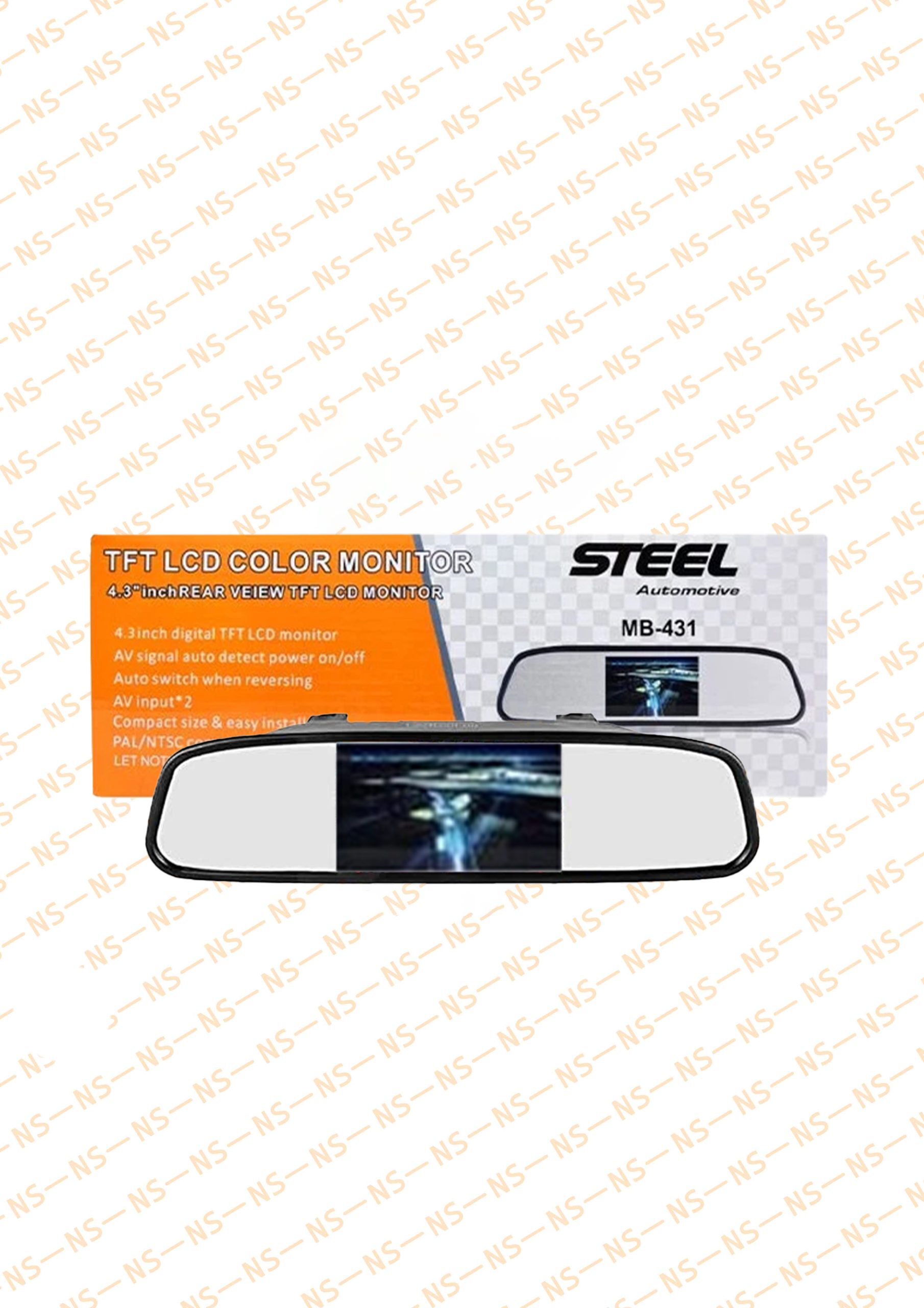 مانیتور-استیل آینه مانیتور دار و دوربین دنده عقب STEEL - تصویر 1